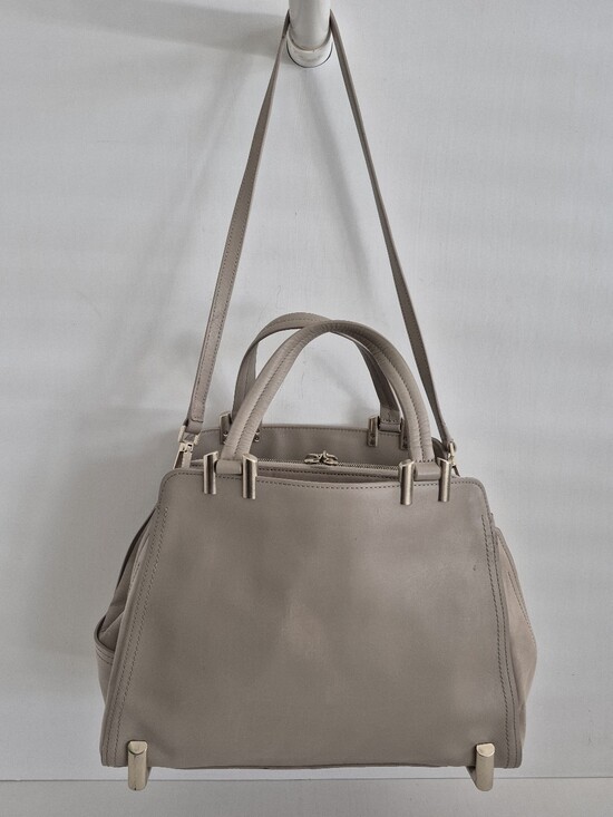 Zac Posen Handbags - Zac Posen Daphne Taupe Structured Satchel with Detachable Shoulder Strap